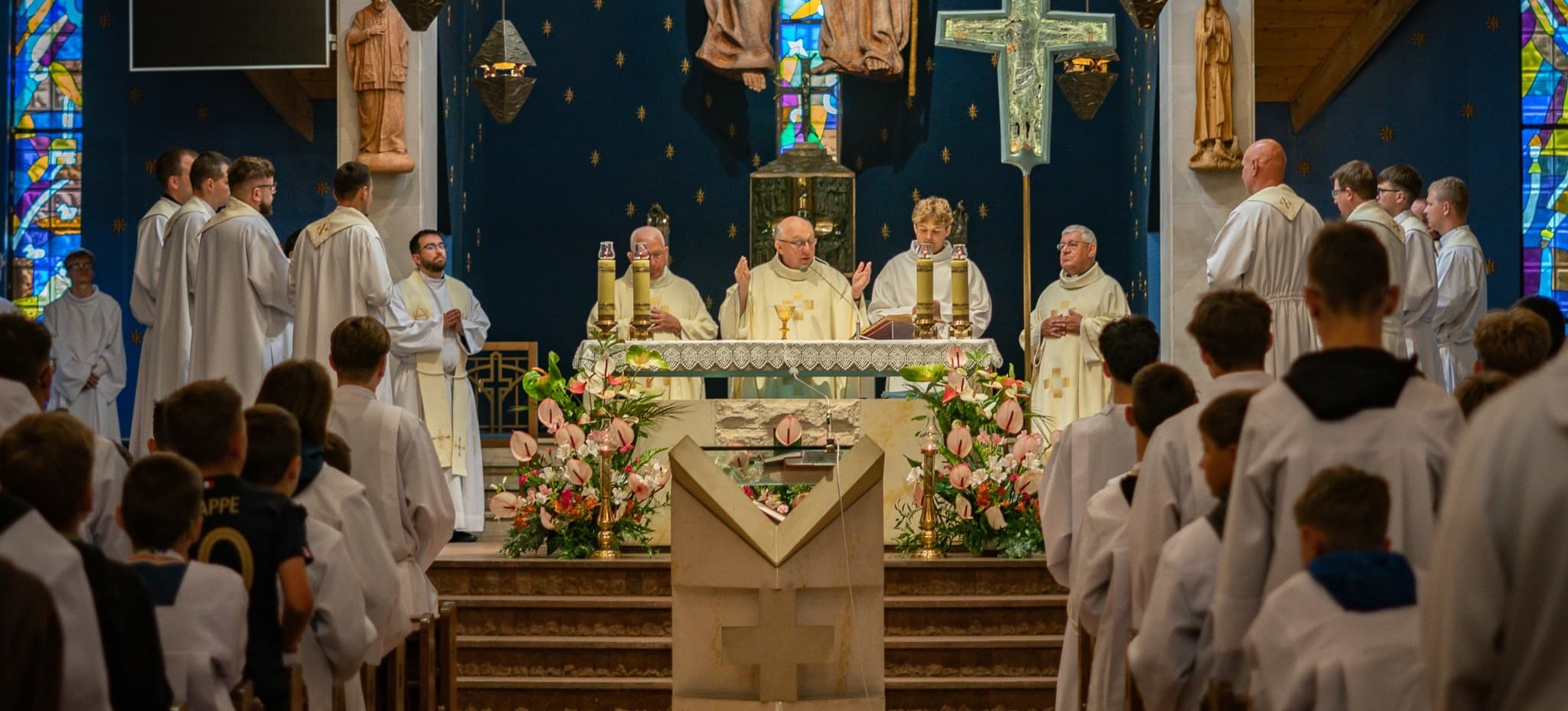 Msza święta w Piekarach podczas turnieju